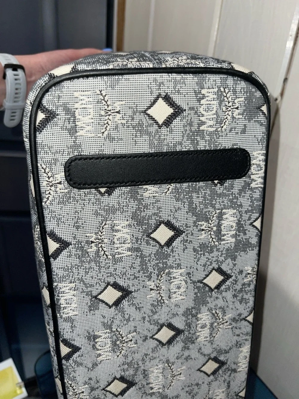 MCM Gray Logo Tote with Black Trim NWT full inclusion - Picture 8 of 14